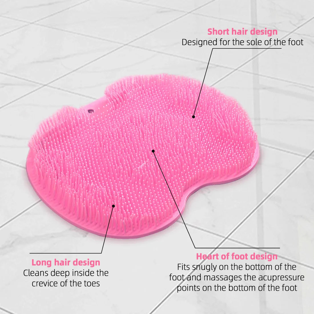 Shower Scrubber Mat For Deep Cleaning (pack of 2)