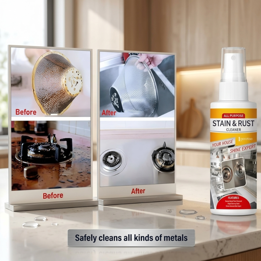 Stain and Rust Removal Spray Cleaning Solution, Stain and Rust Cleaning for Iron